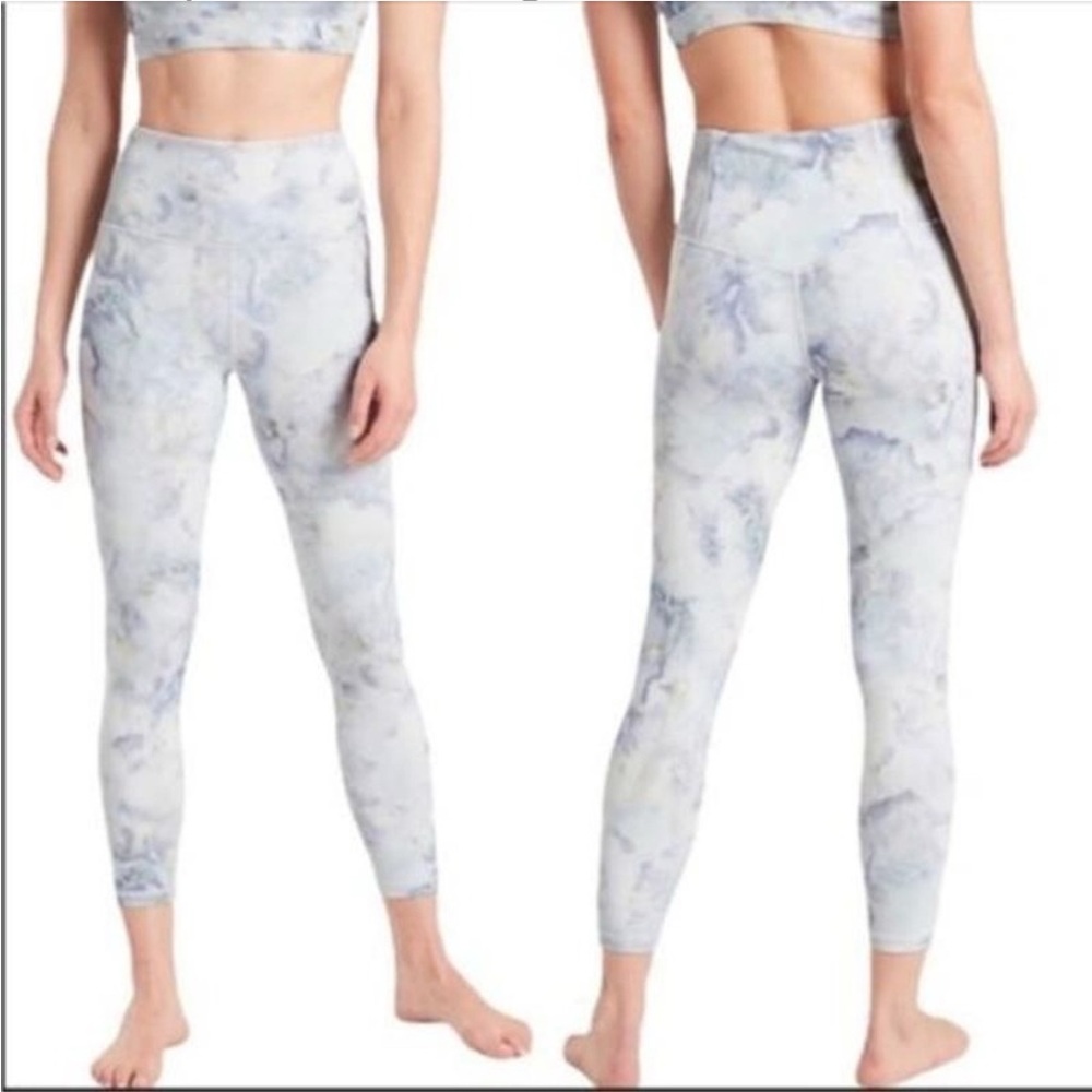 EUC Athleta Pastel Tie-Dye Sports Bra and Leggings Set